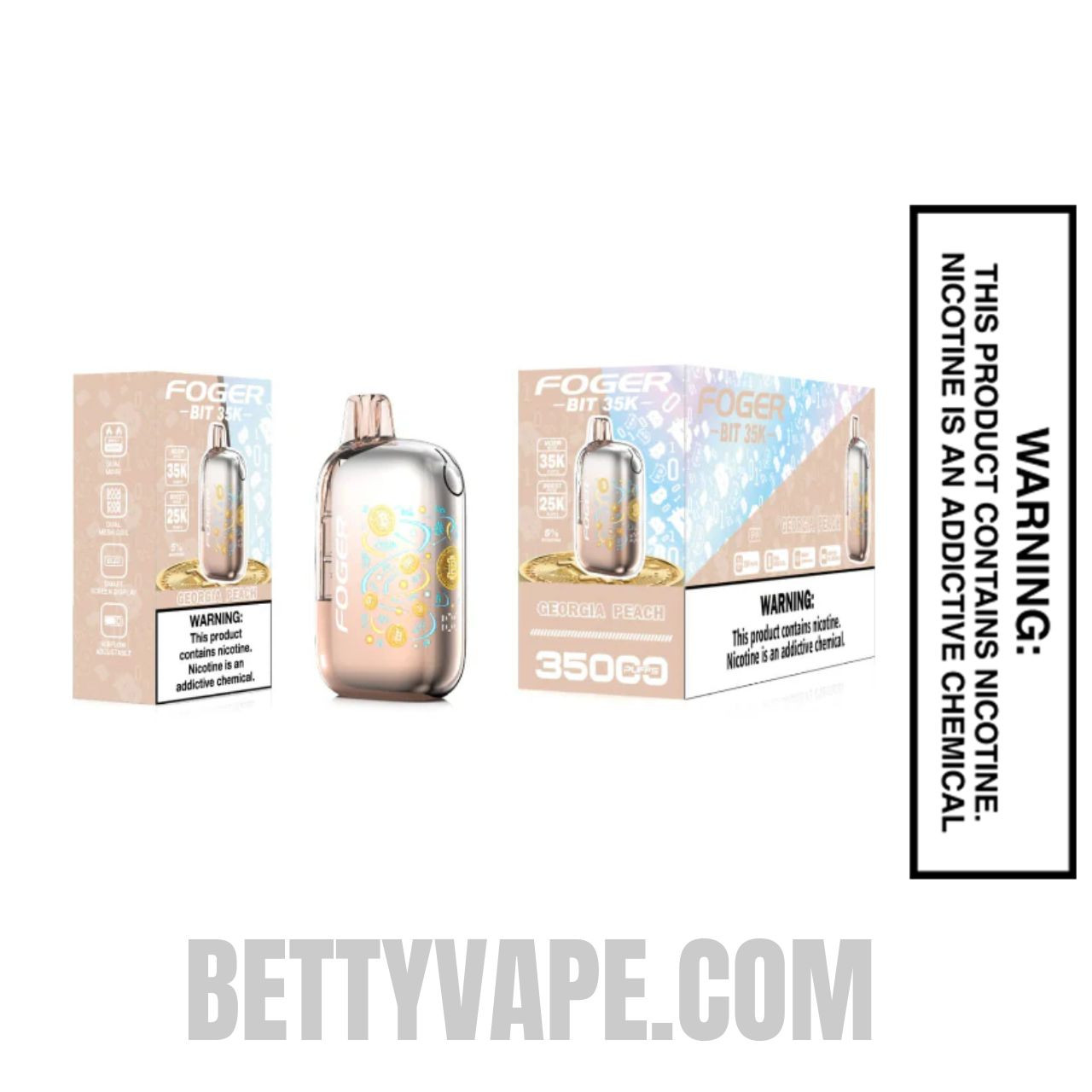Georgia Peach Foger Bit 35K Disposable Vape With Bundle Pack