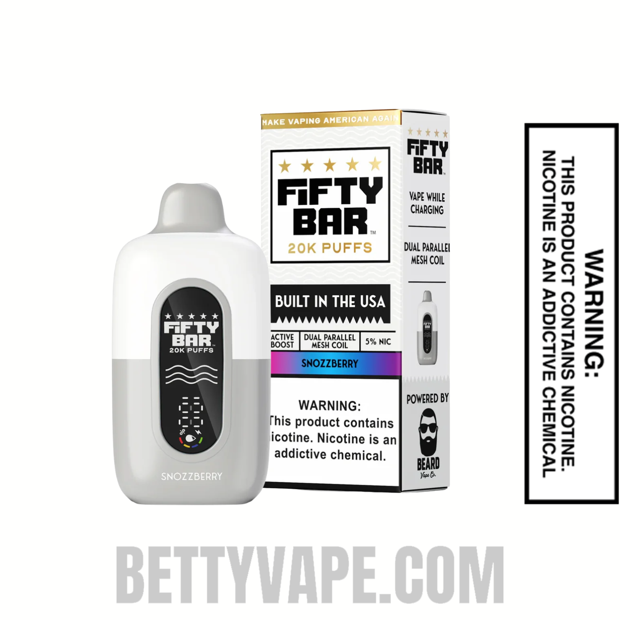 SnozzBerry Fifty Bar 20K Disposable Vape With Package Box