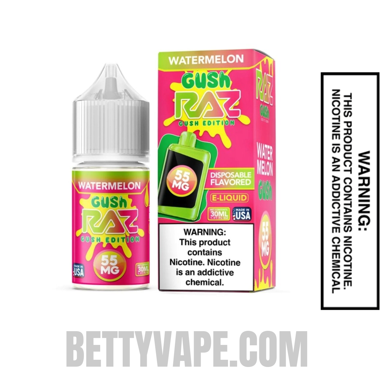 Watermelon Gush RAZ Salt Nic Juice 30 ML with package box