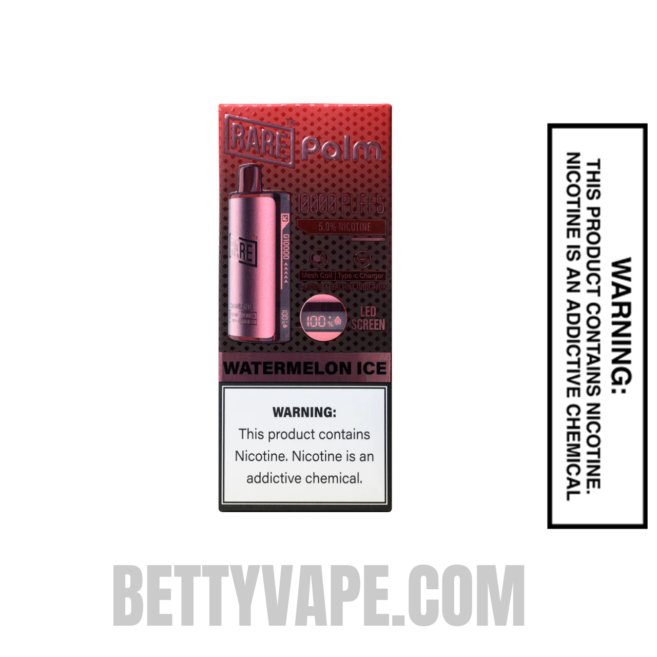 Watermelon Ice Rare Palm 10000 Disposable Vape with package box