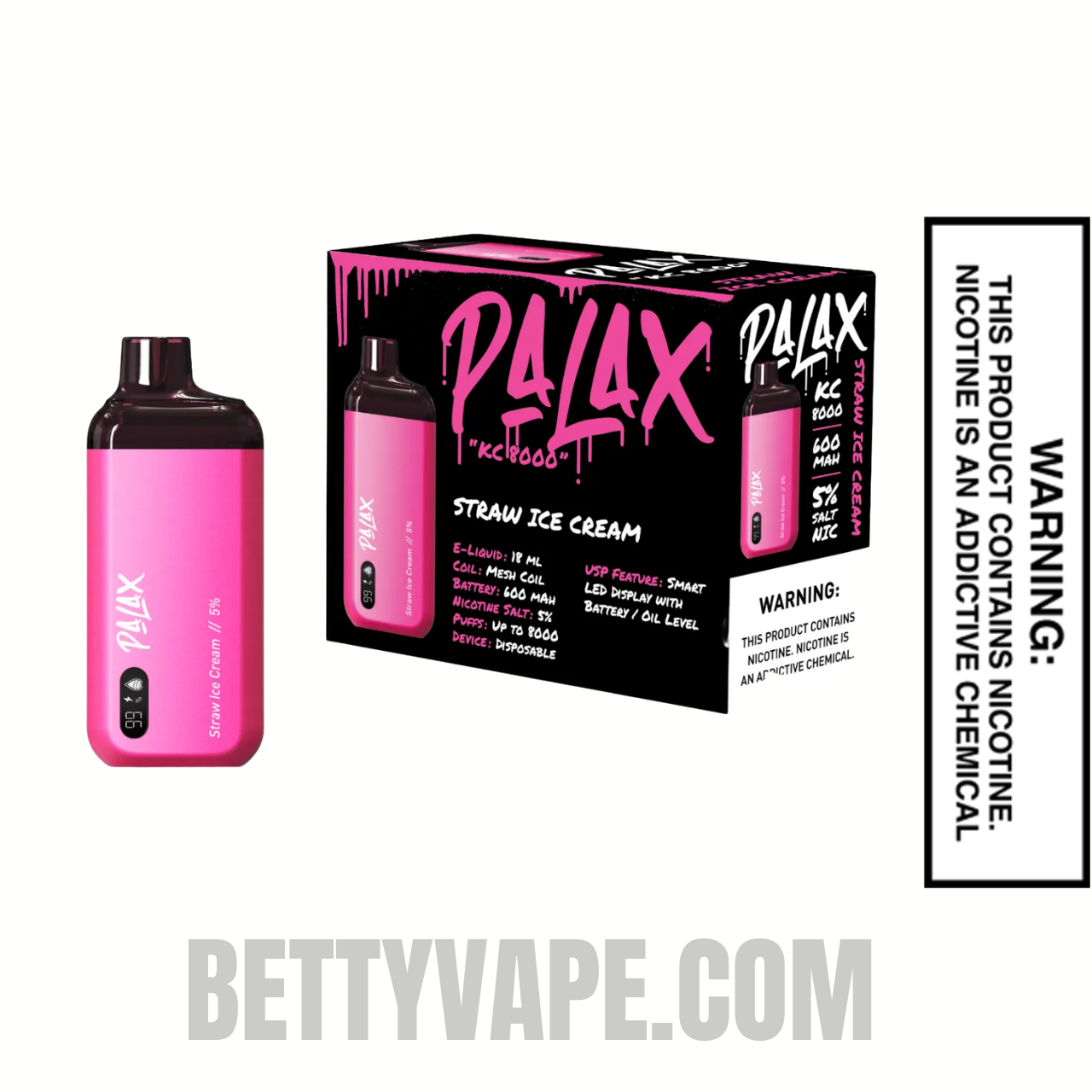 Straw Ice Cream Palax KC8000 Disposable Vape with bundle box Straw Ice Cream Palax KC8000 Disposable Vape with bundle box