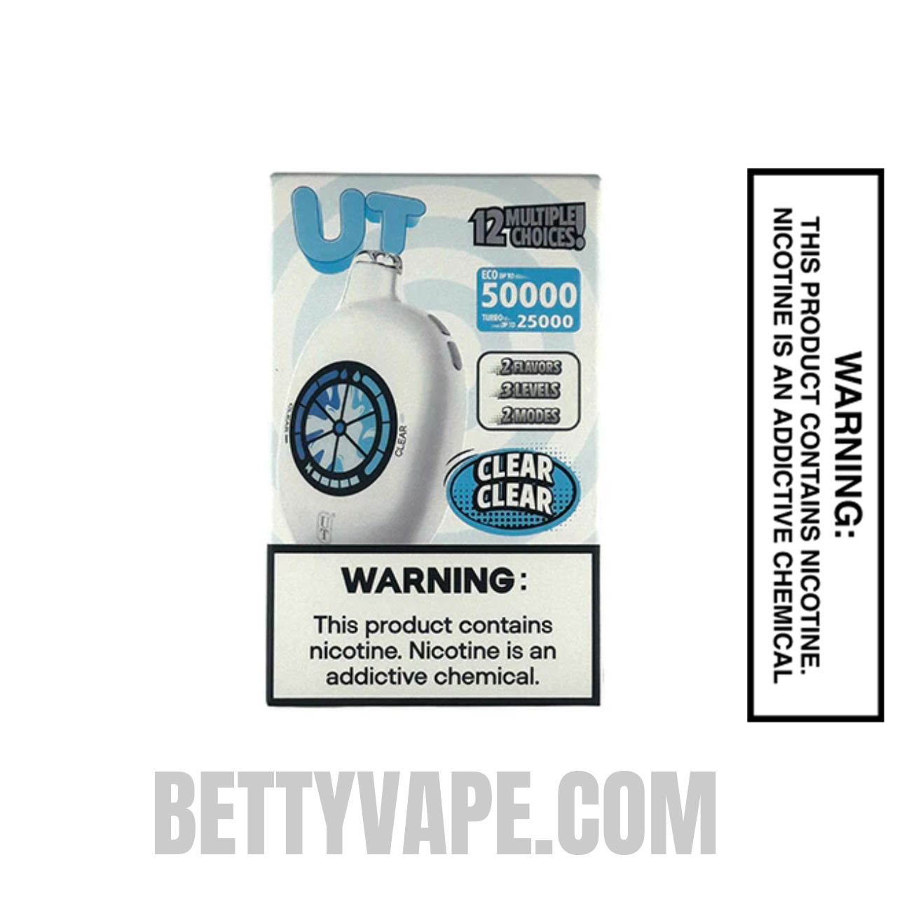 Clear Flum UT Bar 50K Disposable Vape with package box