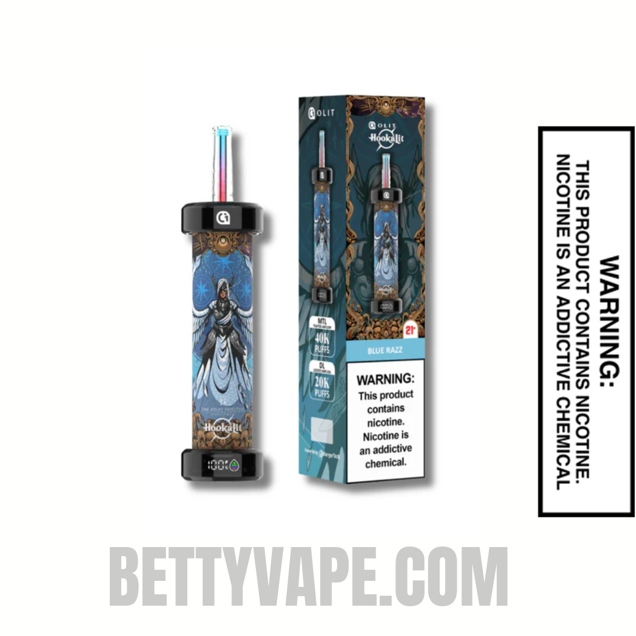 Blue Razz OLIT Hookalit 40000 Disposable Vape With Package Box