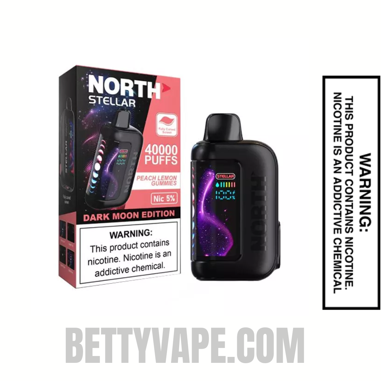 Peach Lemon Gummies North Stellar Dark Moon Edition 40K Vape with Package Box