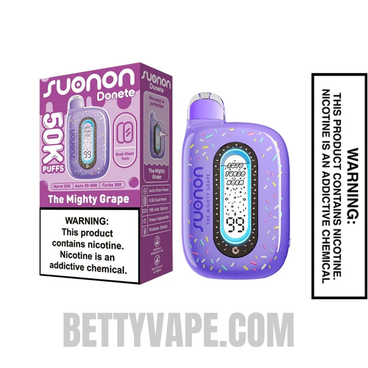 The Mighty Grape Suonon Donete 50k Disposable Vape With Package Box