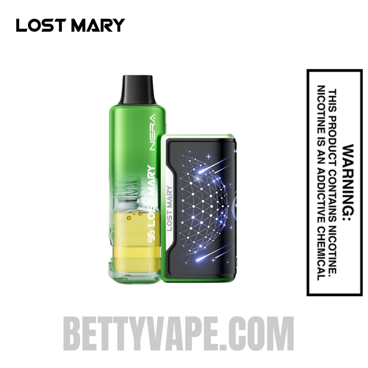 Sour Apple Ice Lost Mary Nera Fullview 70K Disposable Kit