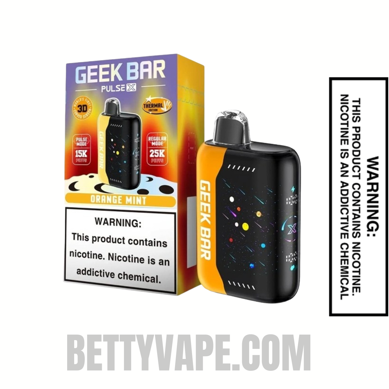 Orange Mint Geek Bar Pulse X Disposable Vape With Package Box