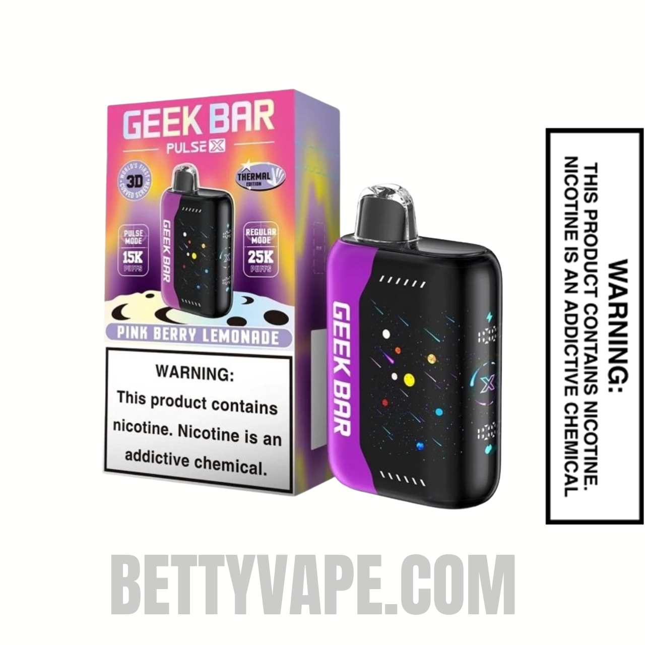 Pink Berry Lemonade Geek Bar Pulse X Disposable Vape With Package Box