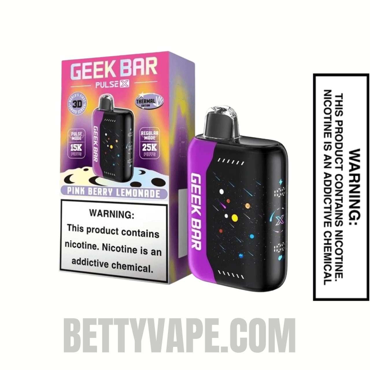 Pink Berry Lemonade Geek Bar Pulse X Disposable Vape With Package Box