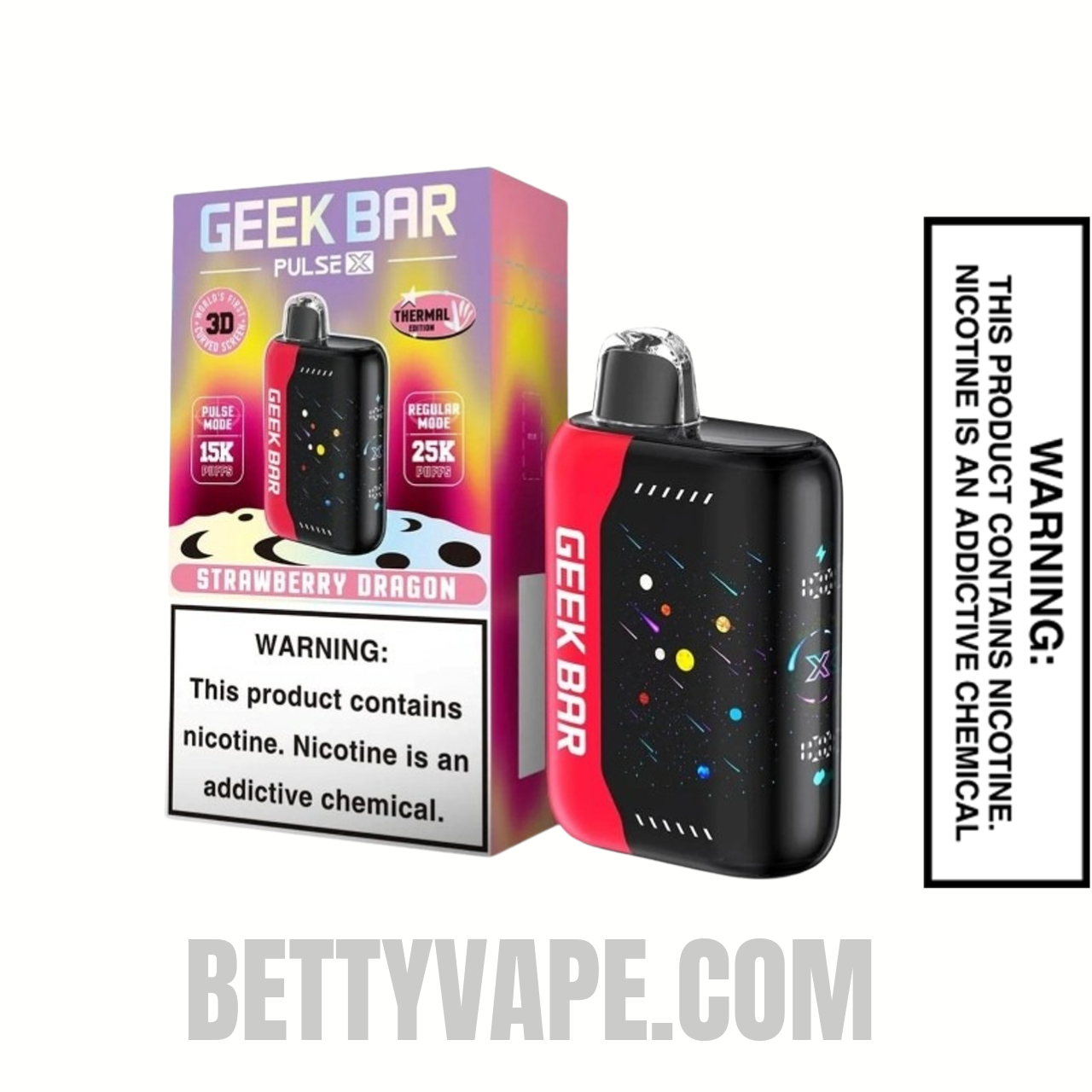 Strawberry Dragon Geek Bar Pulse X Disposable Vape With Package Box