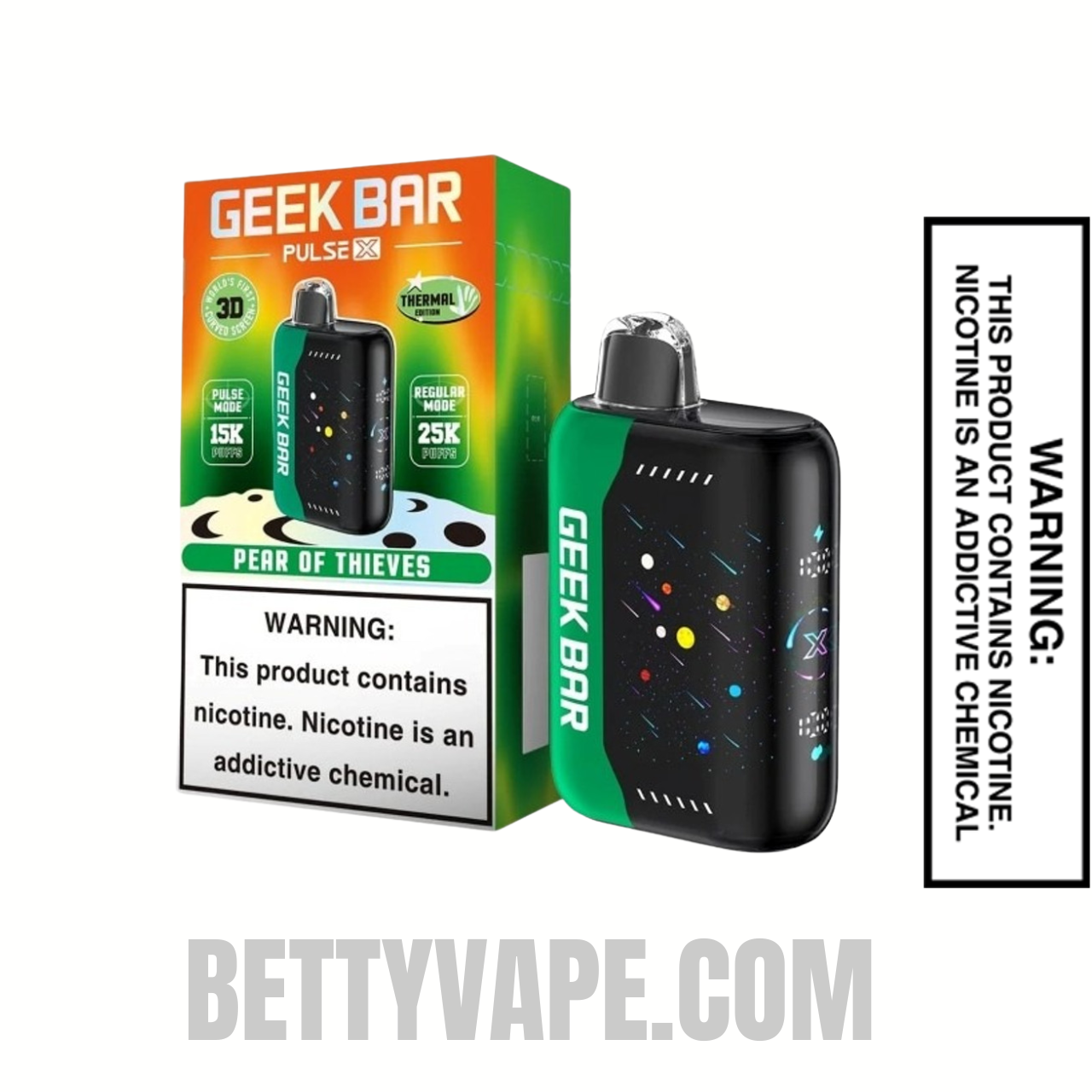 Pear of Thieves Geek Bar Pulse X Disposable Vape With Package Box