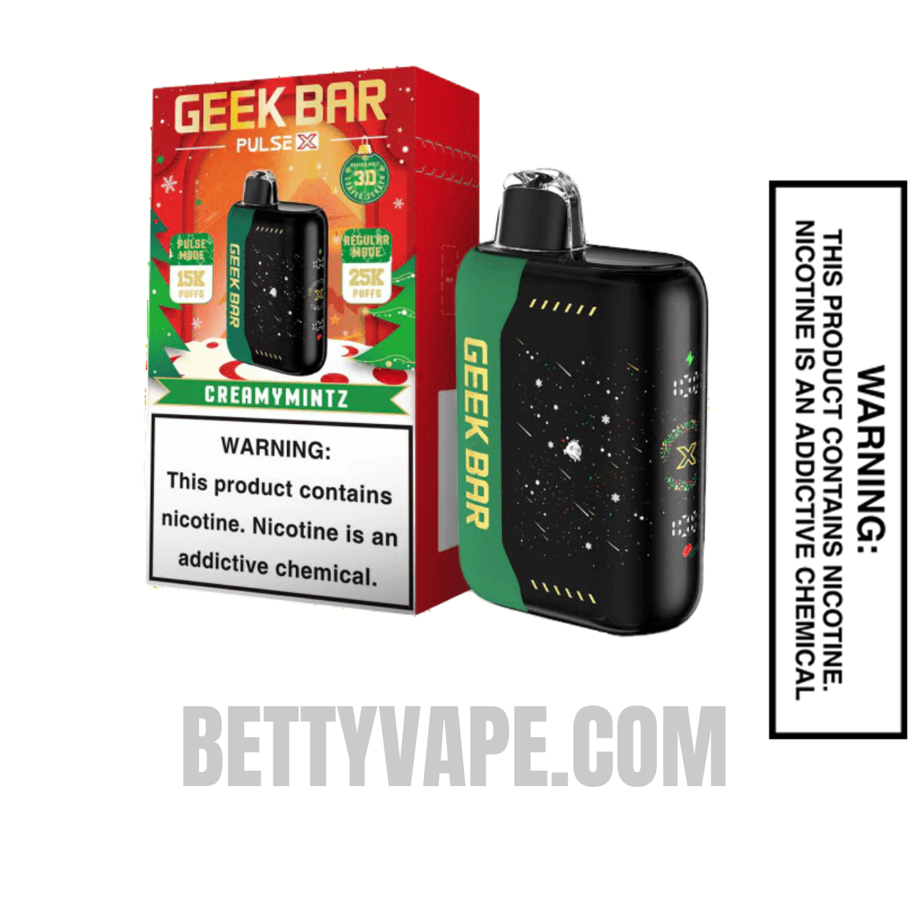 Creamy Mintz Geek Bar Pulse X Disposable Vape With Package Box