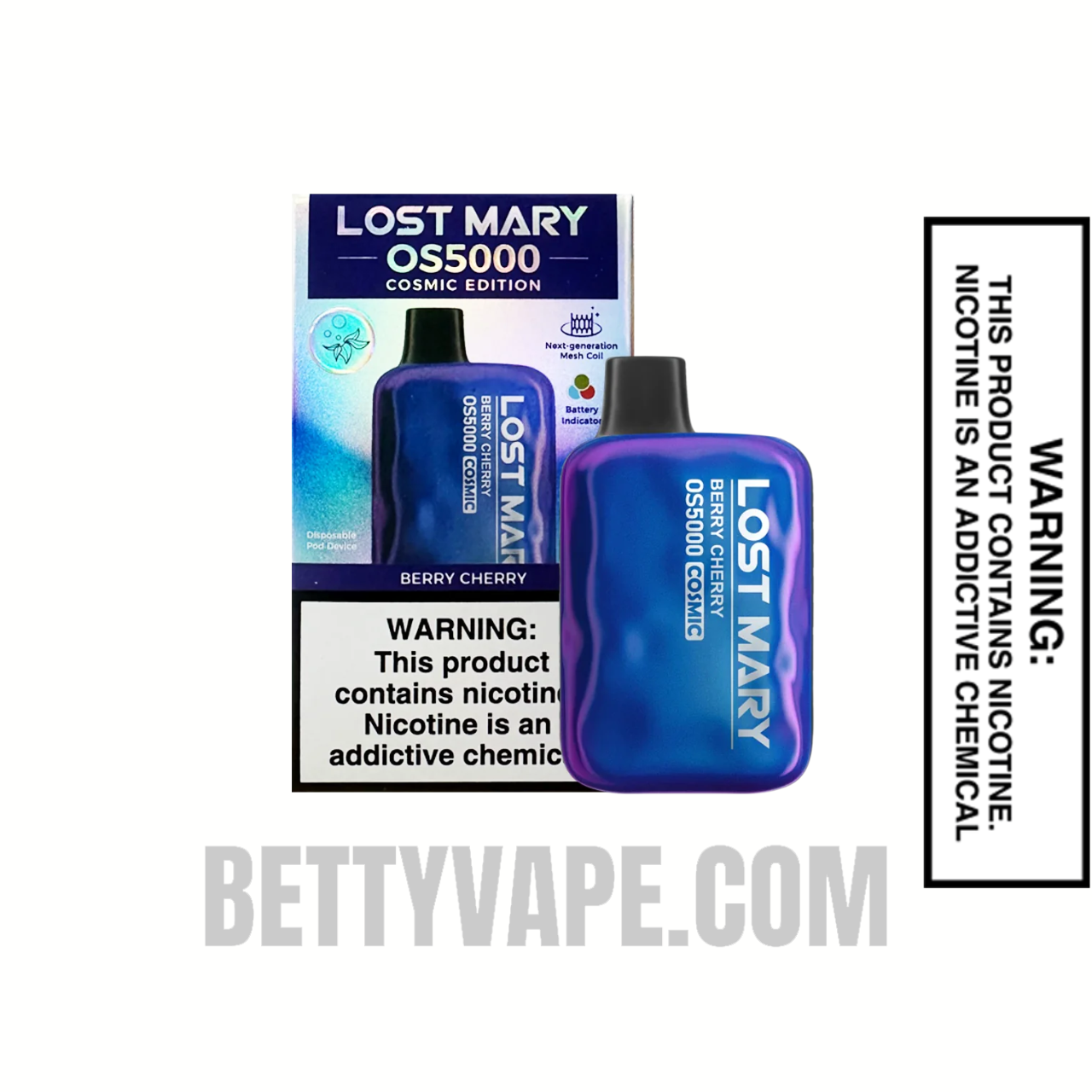 Berry Cherry Lost Mary OS5000 Disposable Vape Package