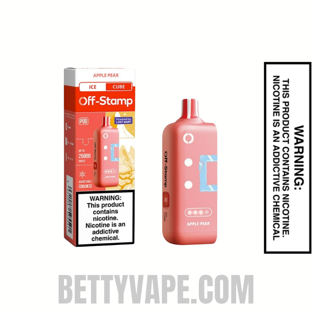 Apple Pear Off Stamp Ice Cube 25K Disposable Pod With Package Box