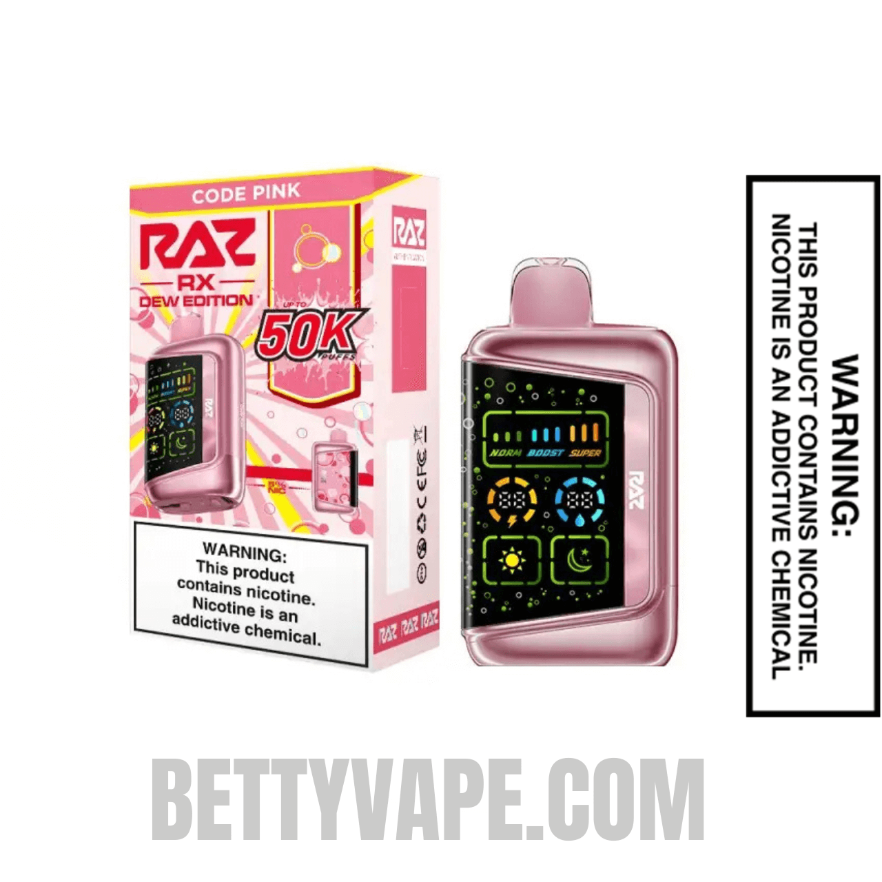Code Pink RAZ RX50K Disposable Vape With Package Box
