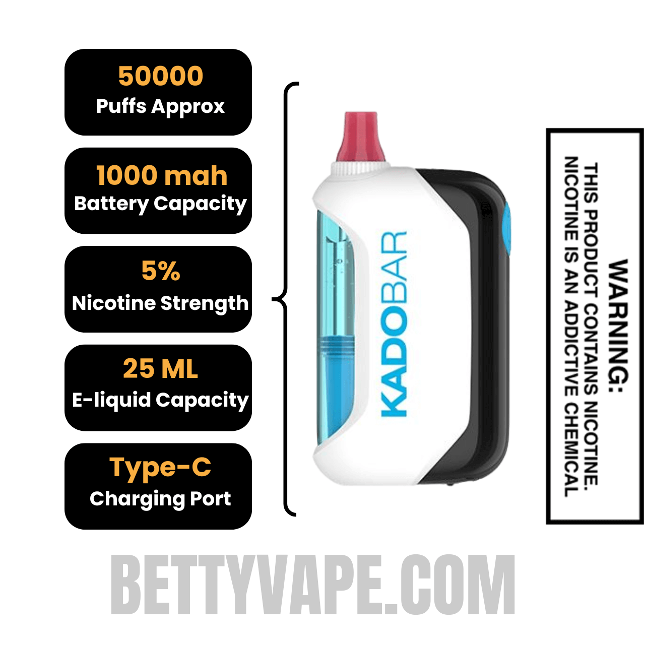 Bomb Pop Kado Bar Drip 50K Disposable Vape Specifications