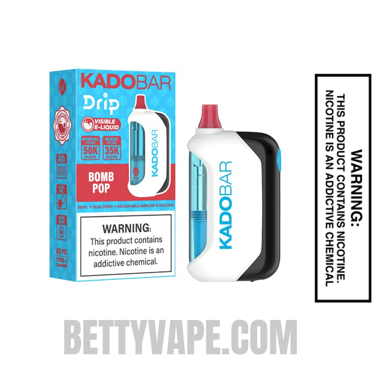 Bomb Pop Kado Bar Drip 50K Disposable Vape With Package Box