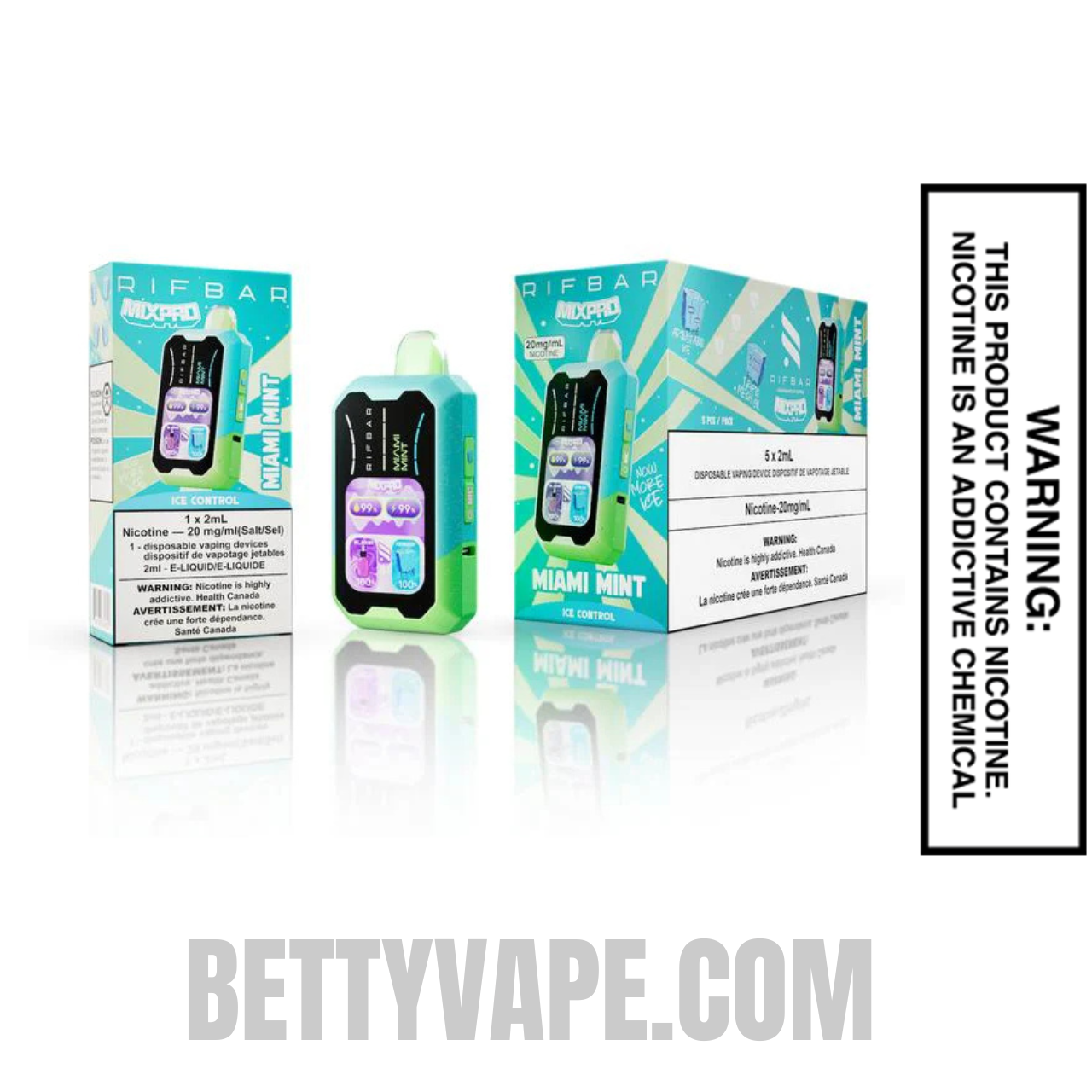 Miami Mint Rifbar MixPro Ice 40K Disposable Vape With Bundle Pack