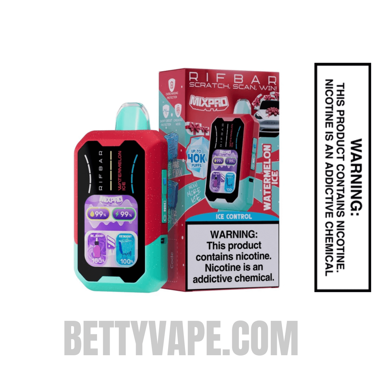 Watermelon Ice Rifbar MixPro Ice 40K Disposable Vape With Package Box