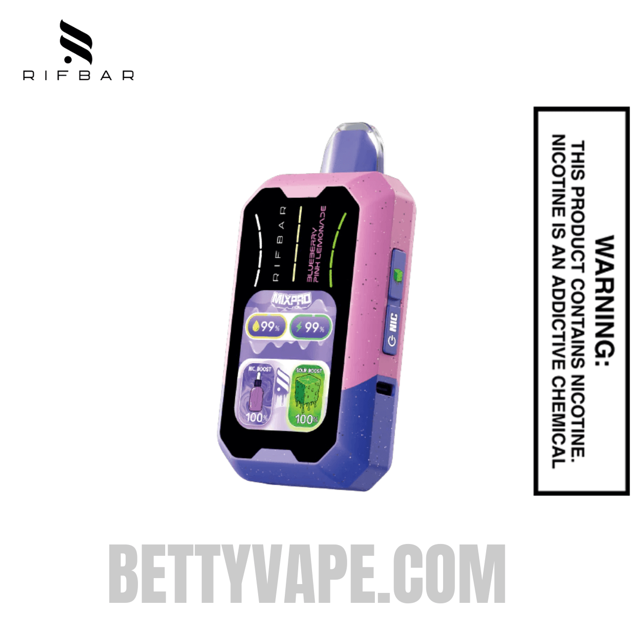 Blueberry Pink Lemonade Rifbar MixPro Sour 40K Disposable Vape