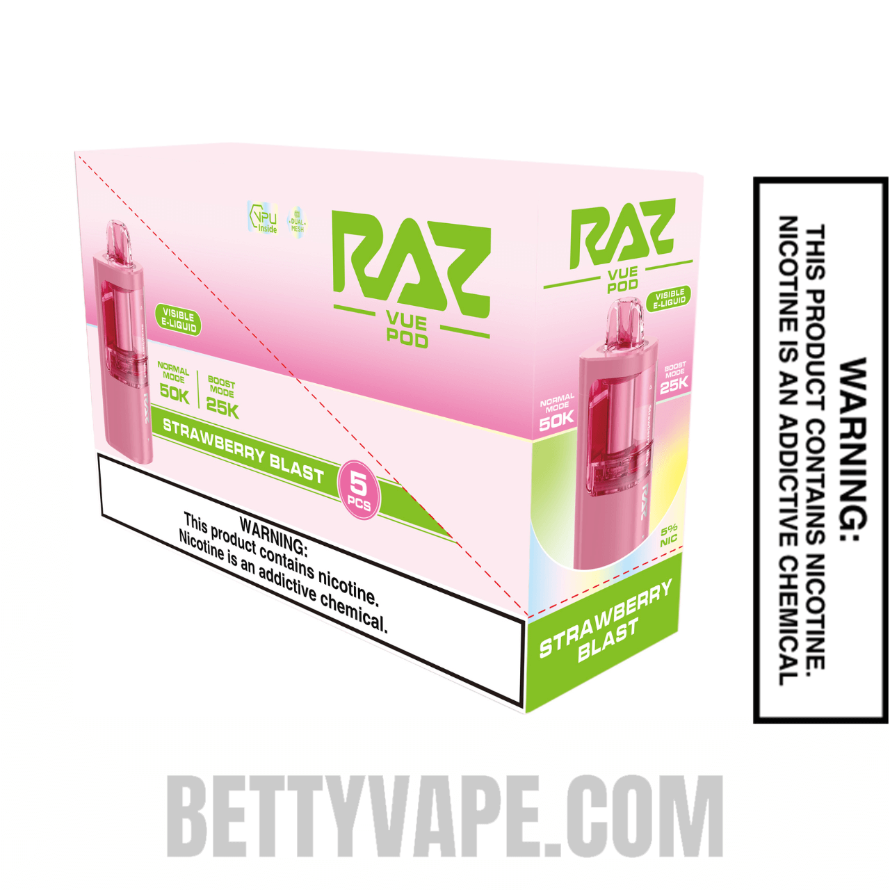 Strawberry Blast RAZ VUE 50K Disposable Pod With Bundle Pack