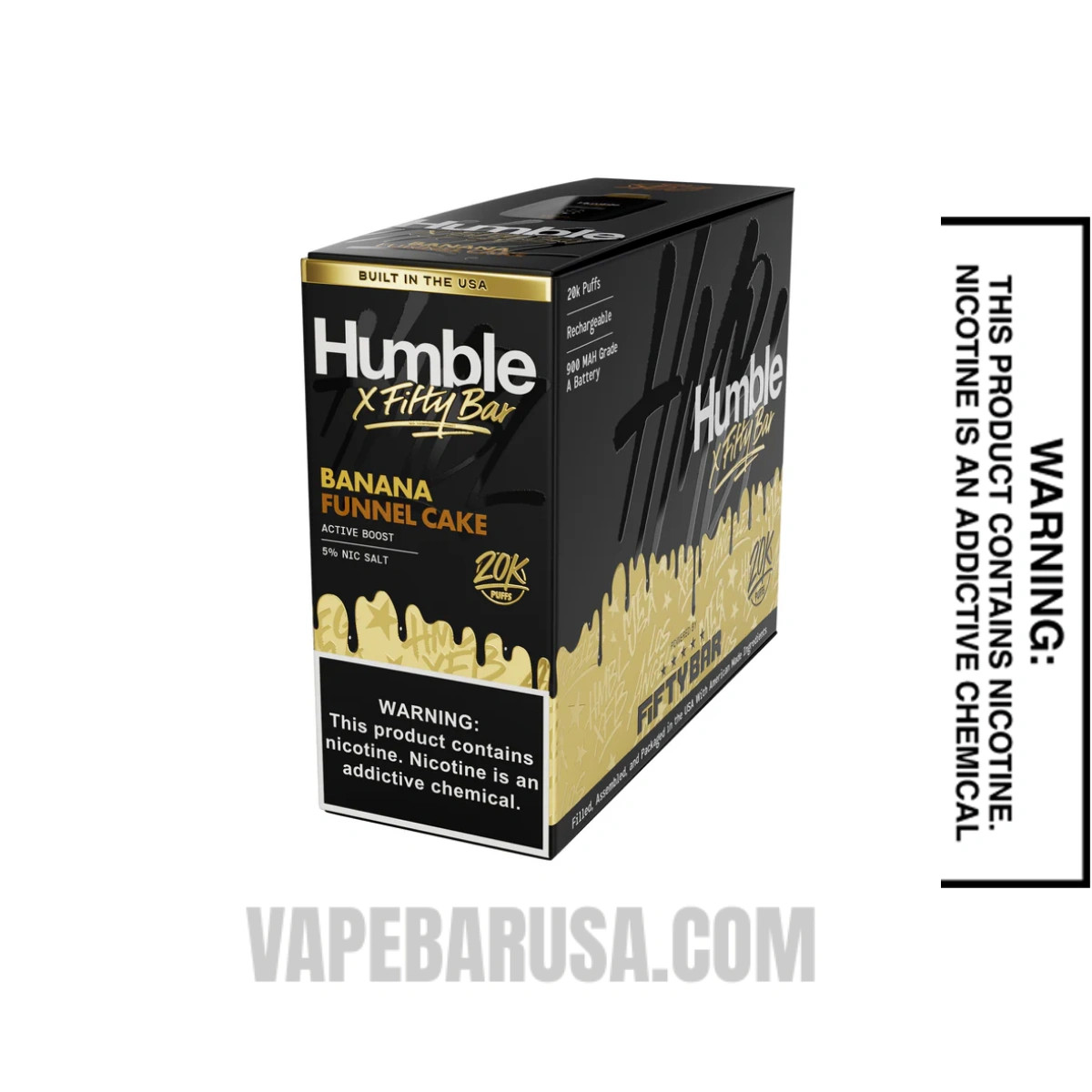 Banana Funnel Cake Humble X Fifty Bar 20K Disposable Vape With Bundle Pack
