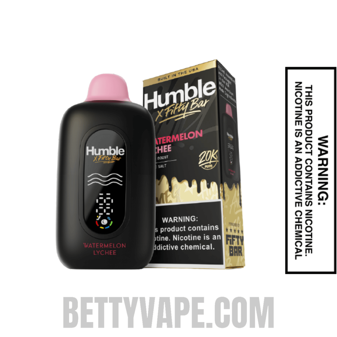 Watermelon Lychee Humble X Fifty Bar 20K Disposable Vape With Package Box
