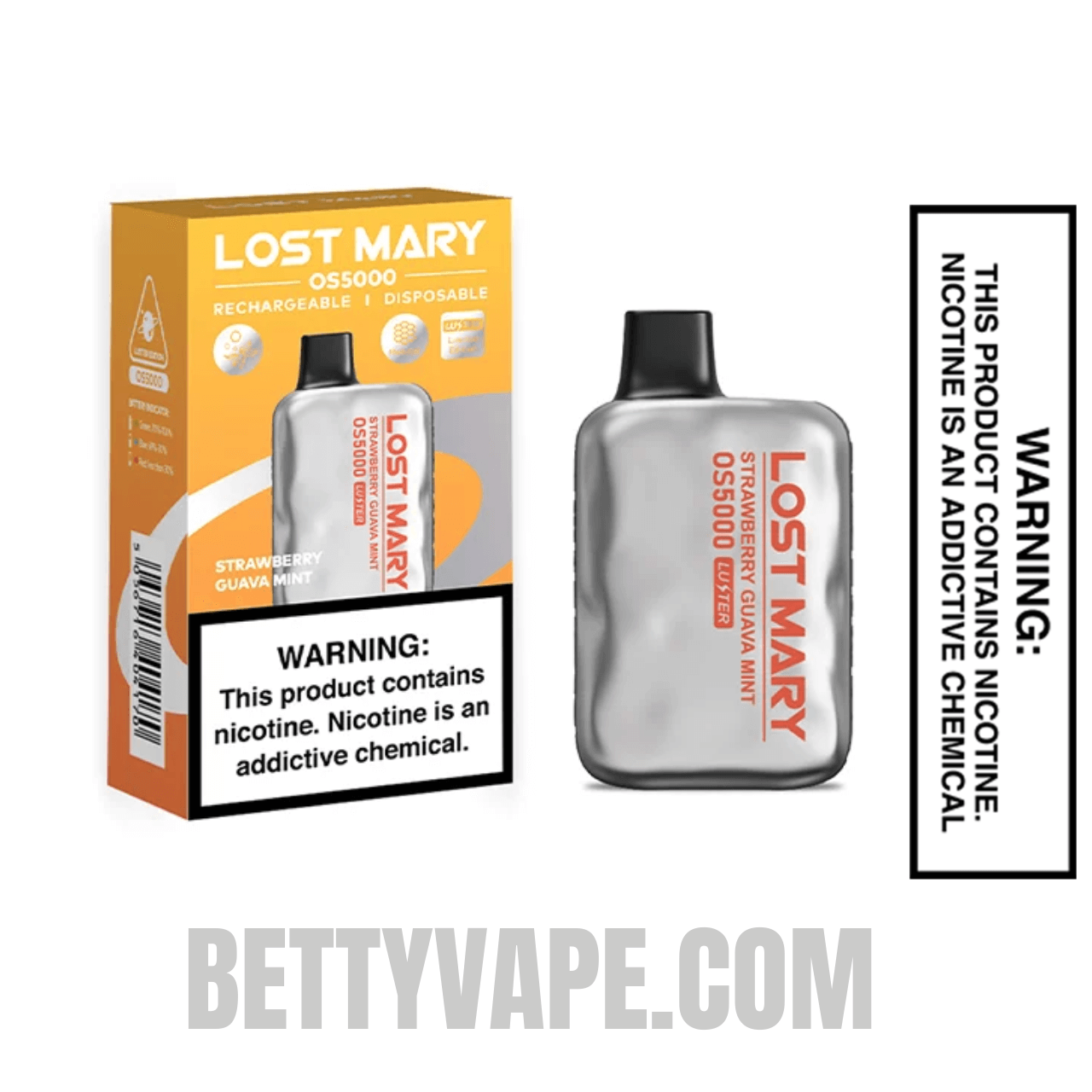Strawberry Guava Mint Lost Mary OS5000 Disposable Vape With Package Box