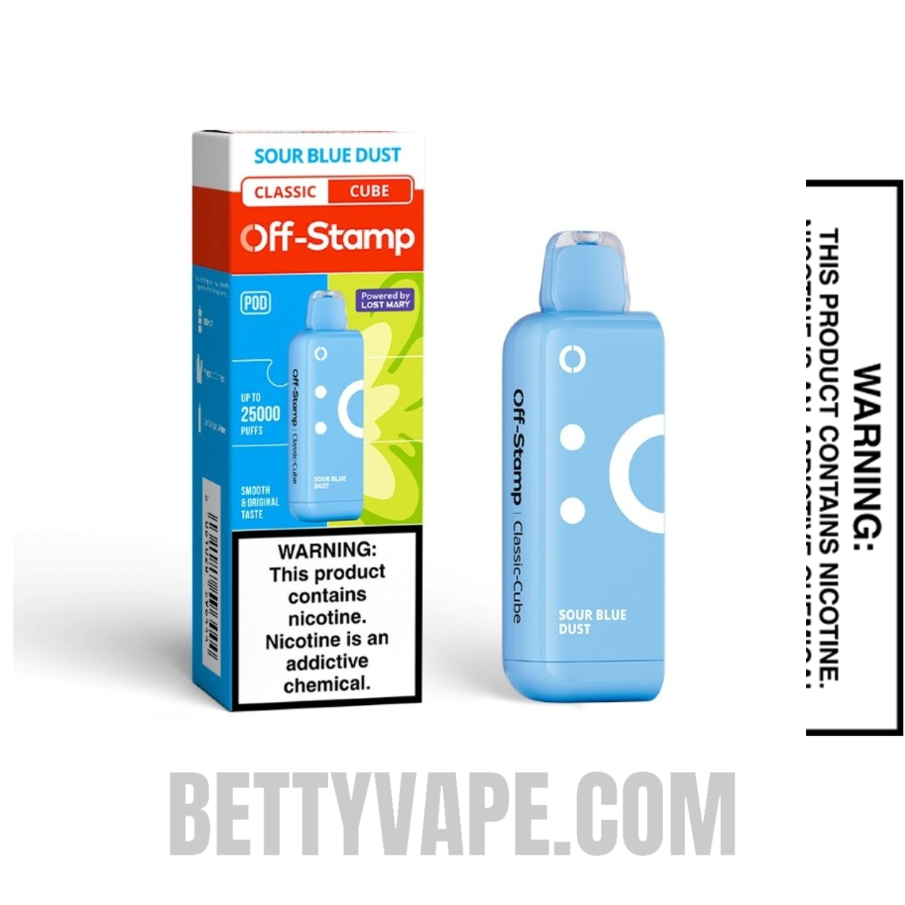 Sour Blue Dust Off Stamp Classic Cube 25K Disposable Pod With Package Box