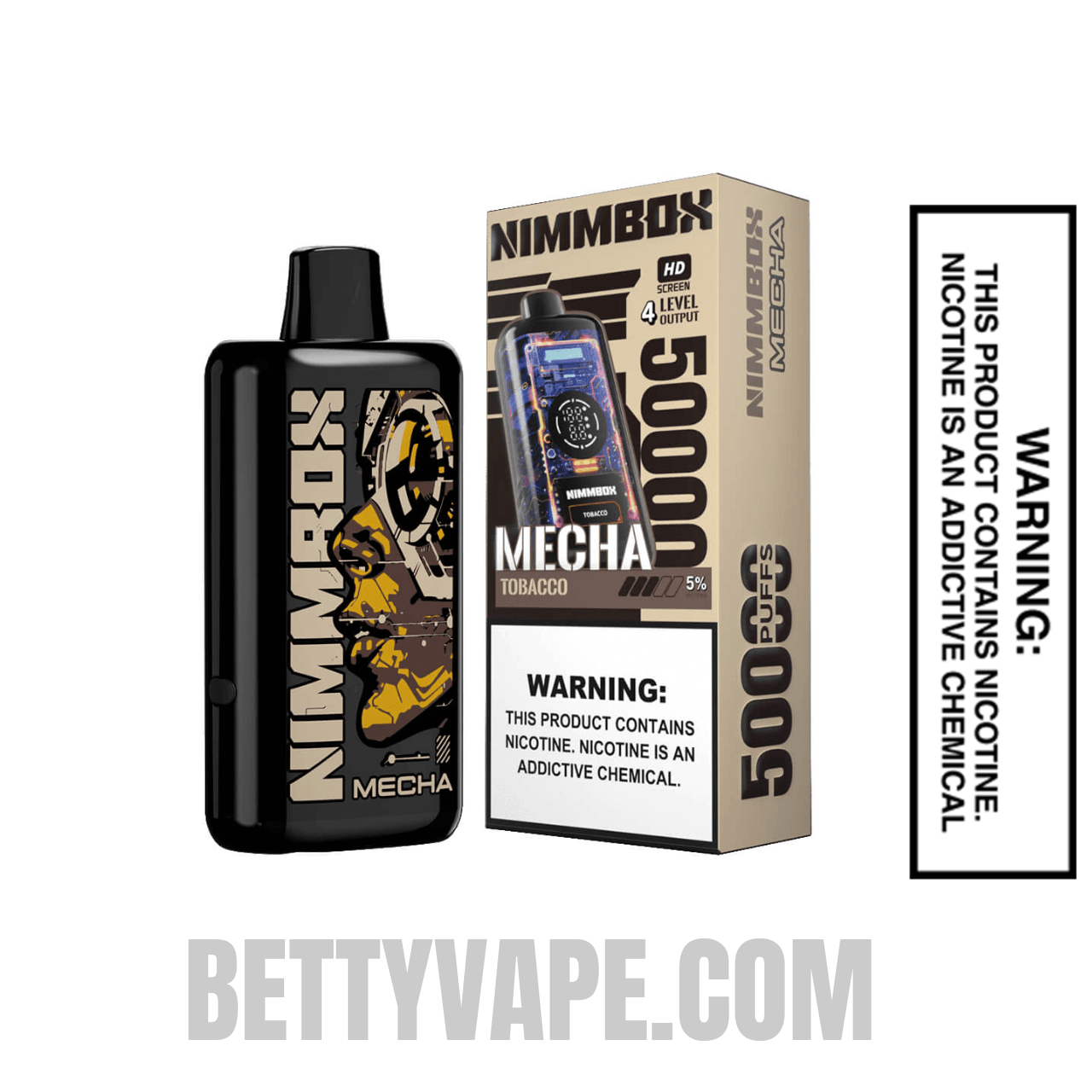 Tobacco Nimmbox MECHA 50K Disposable Vape With Package Box