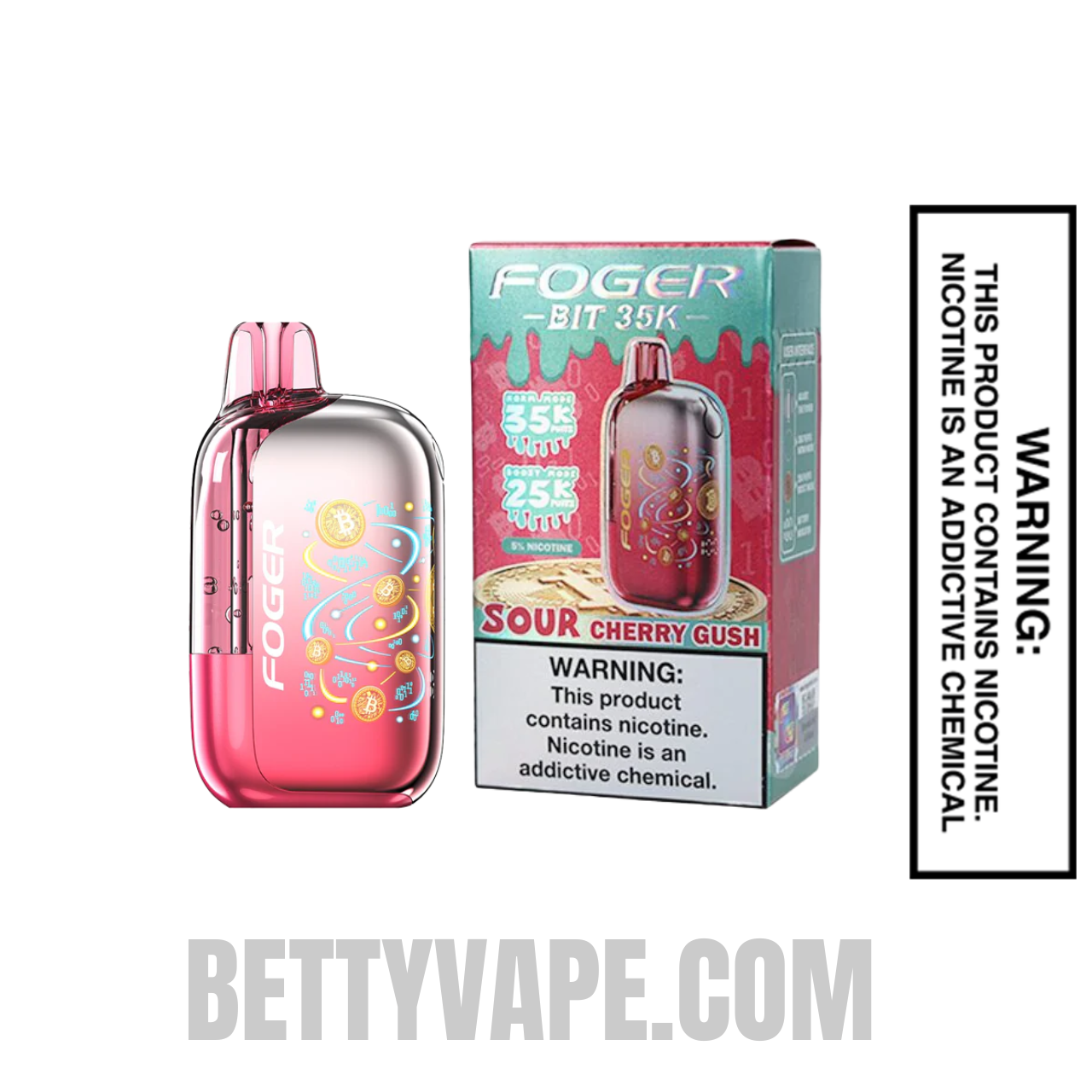Sour Cherry Gush Foger Bit 35K Disposable Vape With Package Box