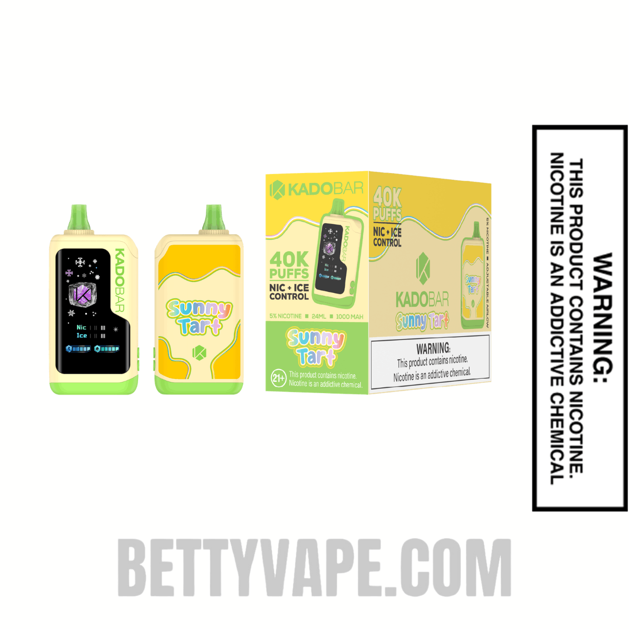 Sunny Tart Kado Bar NI40K Ice-Nic Control Disposable Vape With Bundle Pack