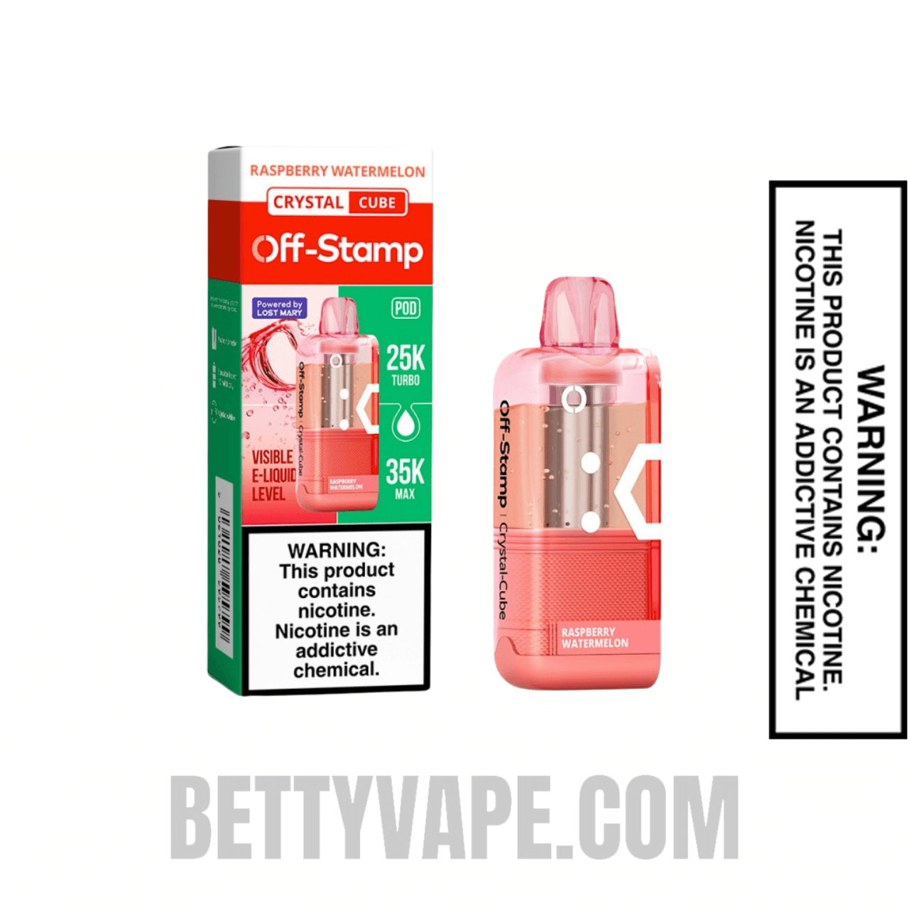 Raspberry Watermelon Off Stamp X Cube Crystal Cube 35K Vape Pod With Package Box
