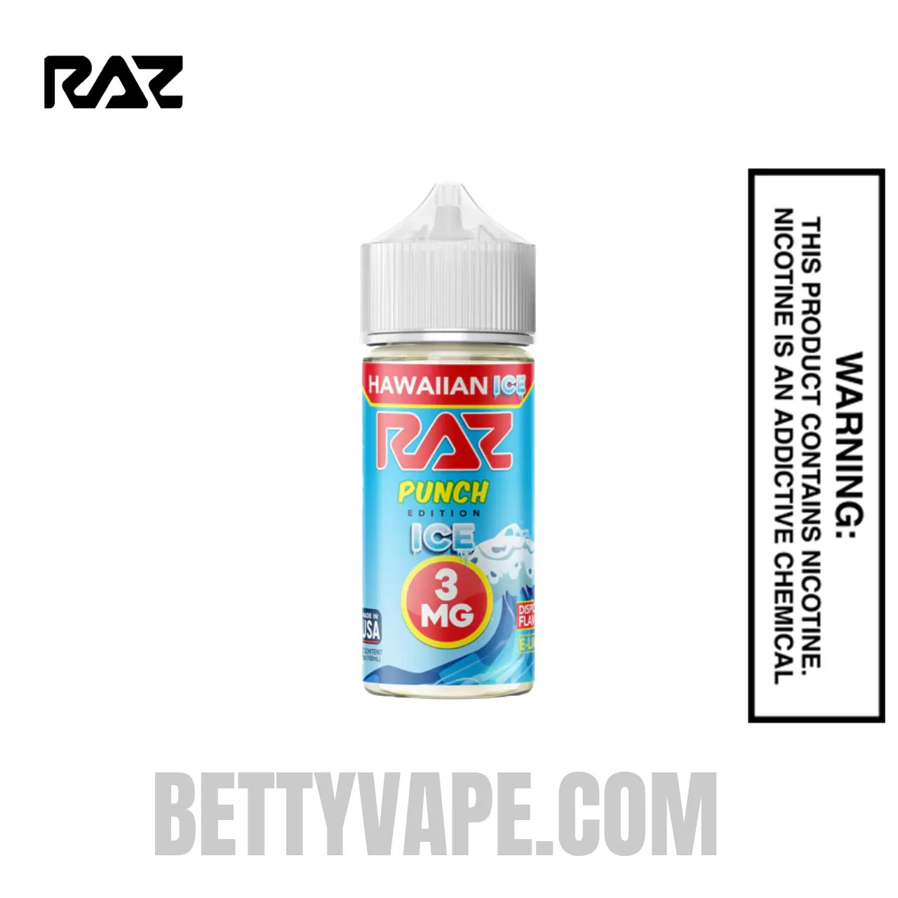 Hawaiian Ice RAZ Vape Juice 100 ML -3MG