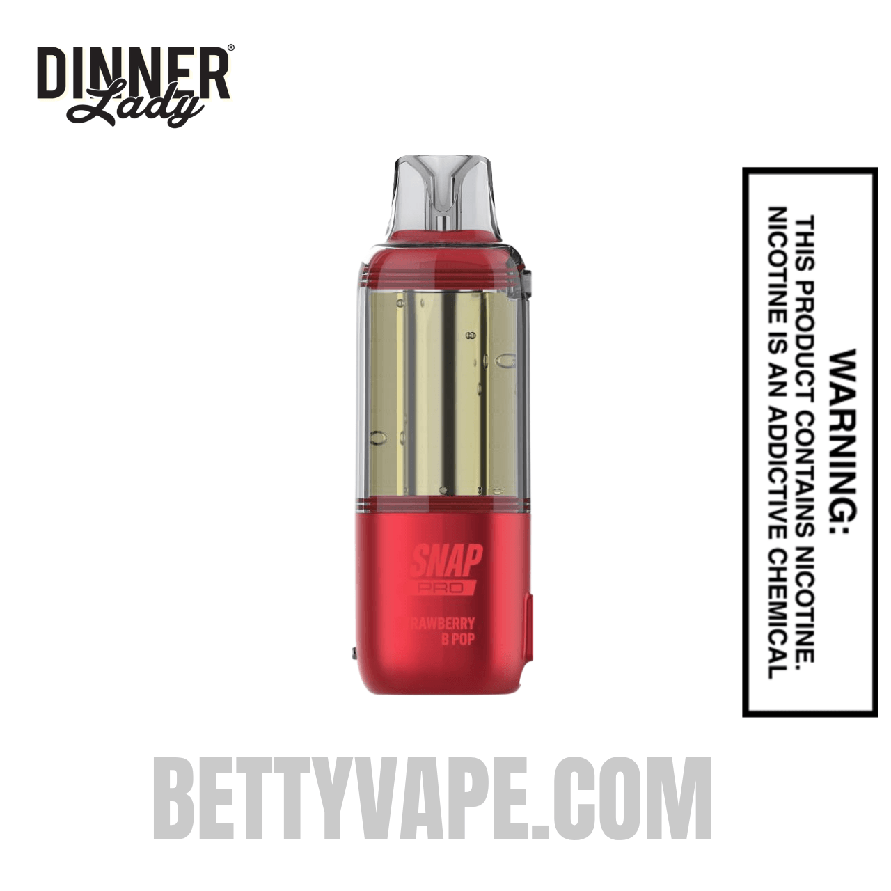 Strawberry B pop Dinner Lady Snap Pro 35K Disposable Vape Pod