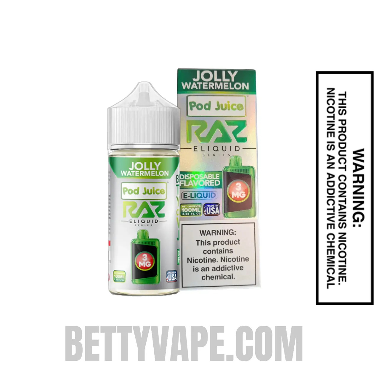 Jolly Watermelon RAZ Vape Juice 100 ML with Package Box