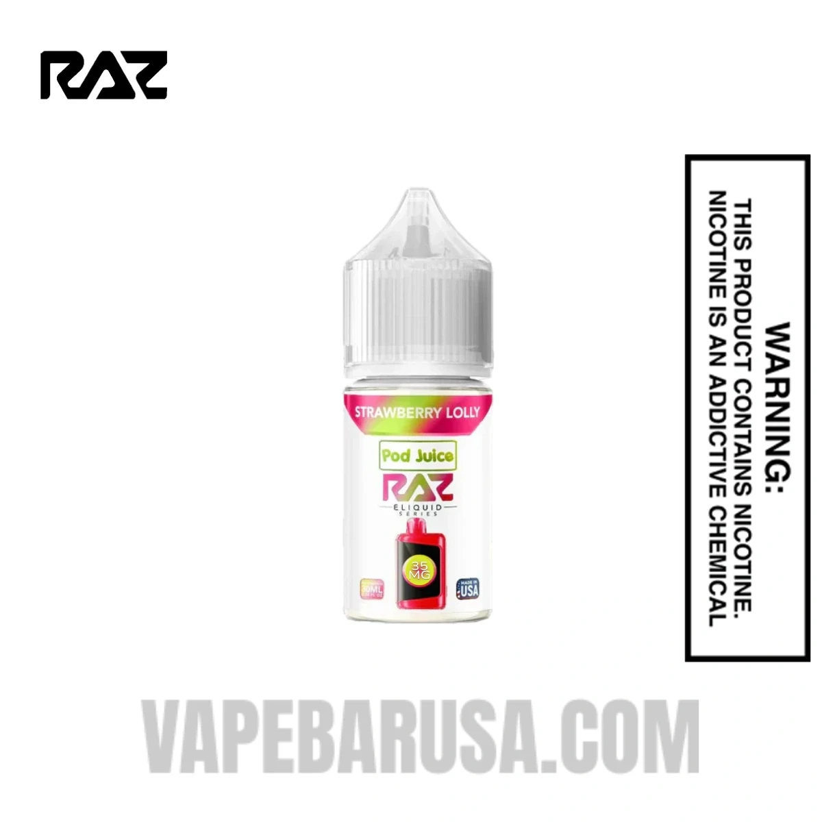 Strawberry Lolly RAZ Salt Nic Juice 30 ML