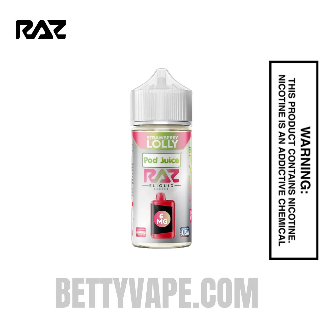 Strawberry Lolly RAZ Vape Juice 100 ML