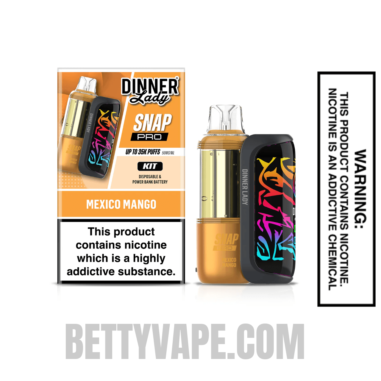 Mexico Mango Dinner Lady Snap Pro 35K Disposable Vape Kit With Package Box