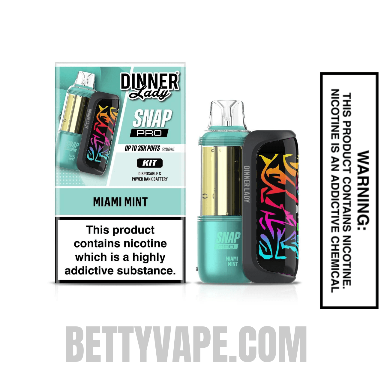 Miami Mint Dinner Lady Snap Pro 35K Disposable Vape Kit With Package Box