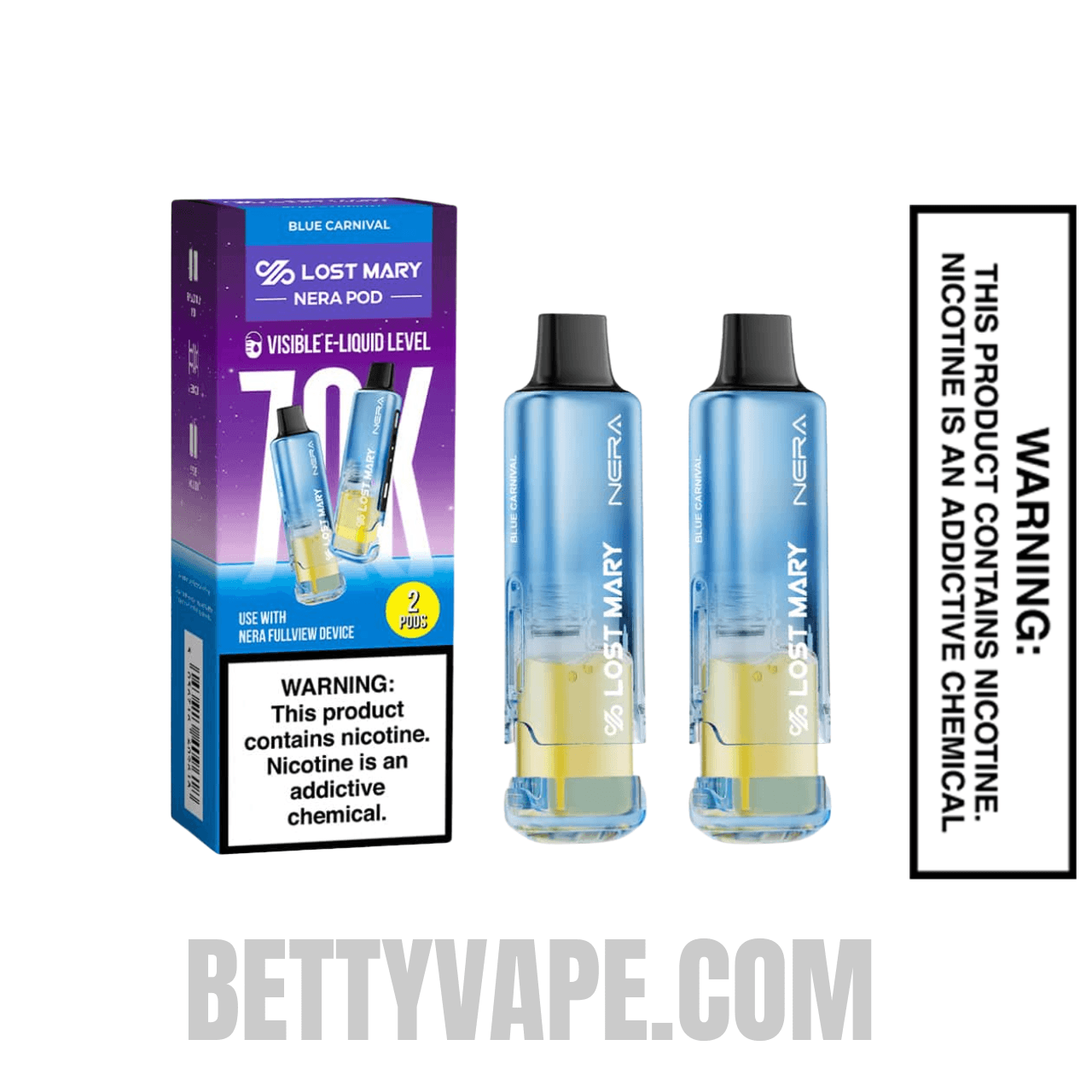 Blue Carnival Lost Mary Nera Fullview 70K Disposable Vape Pod With Package Box