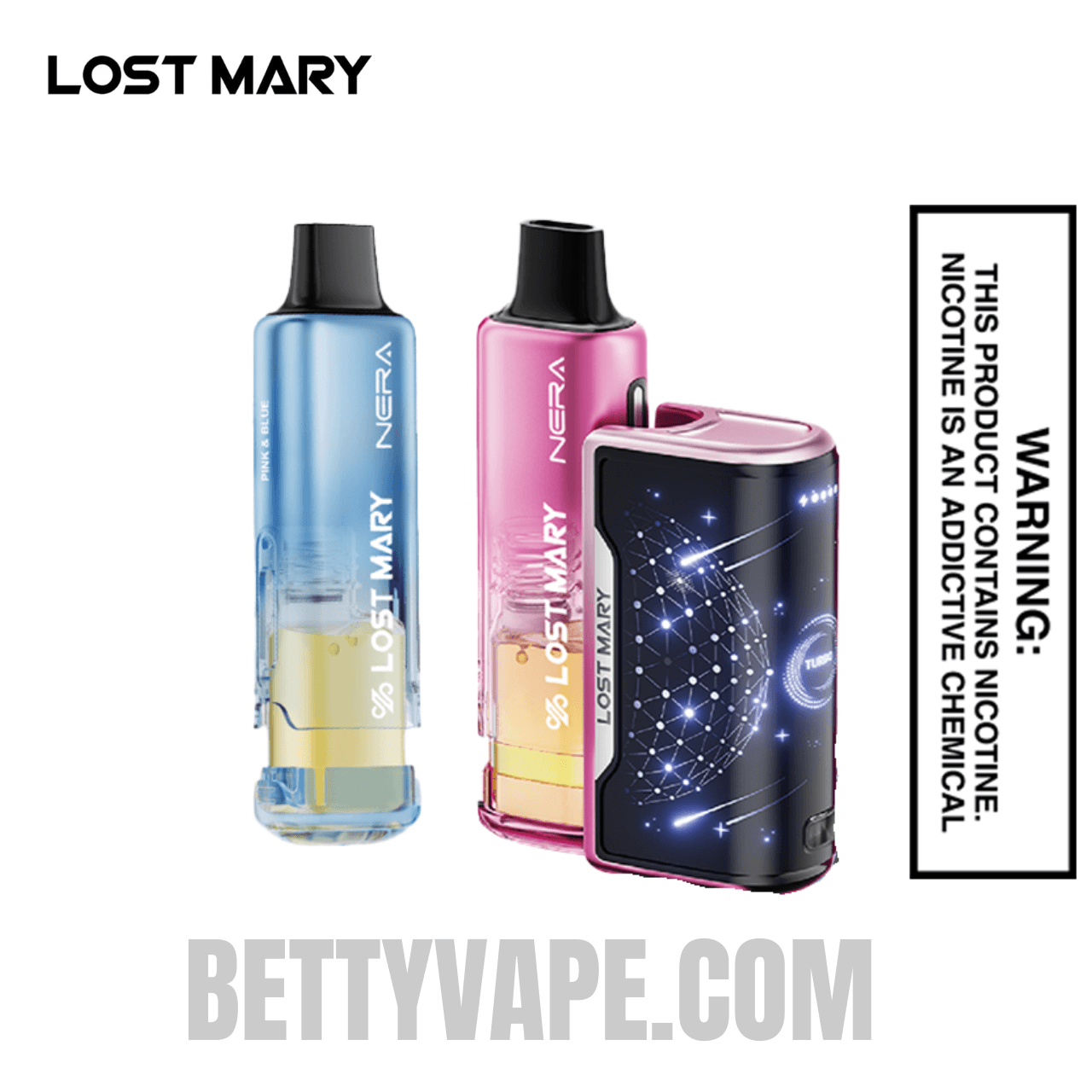 Pink & Blue Lost Mary Nera Fullview 70K Disposable Vape Pod