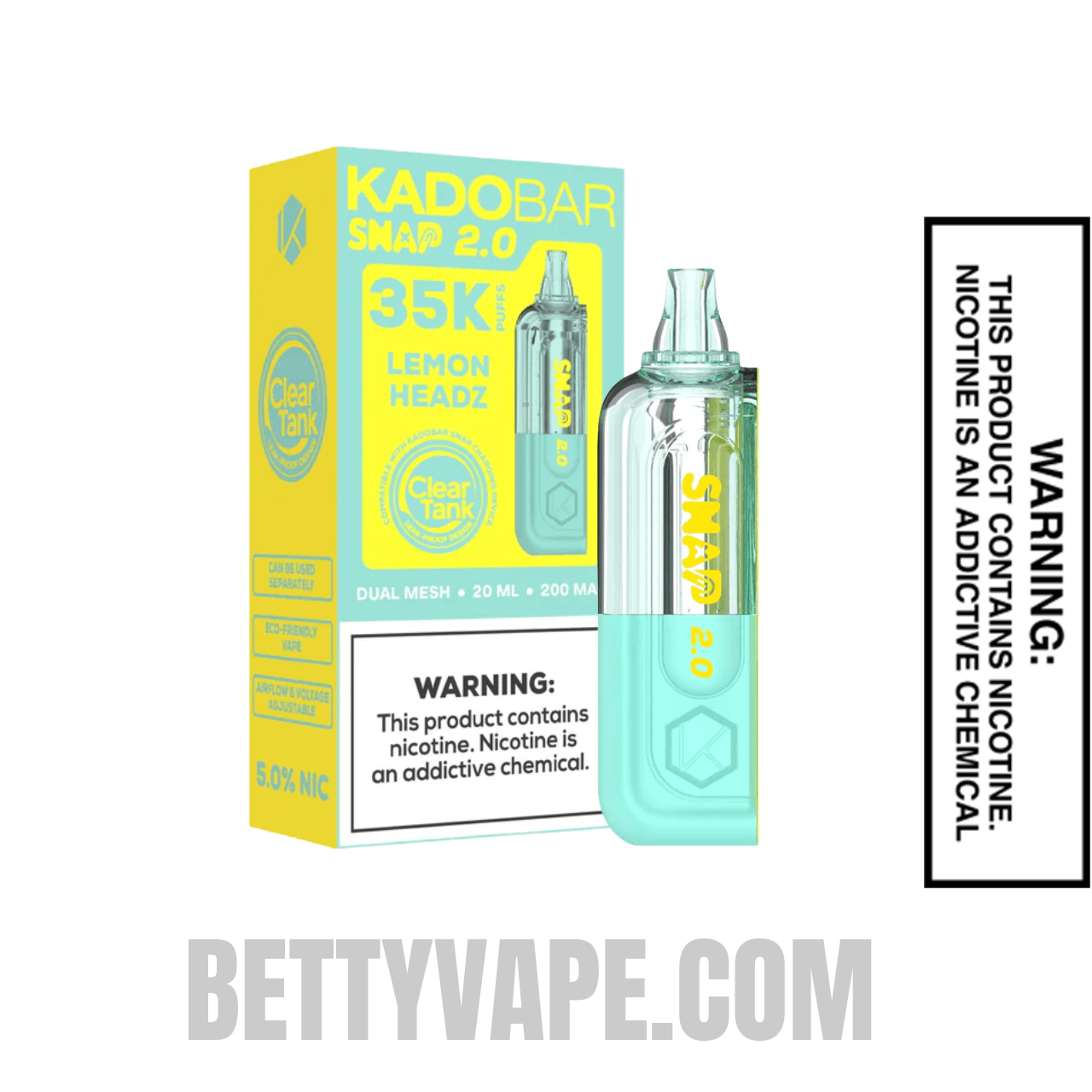 Lemon Headz Kado Bar Snap 2.0 35K Disposable Vape Pod With Package Box