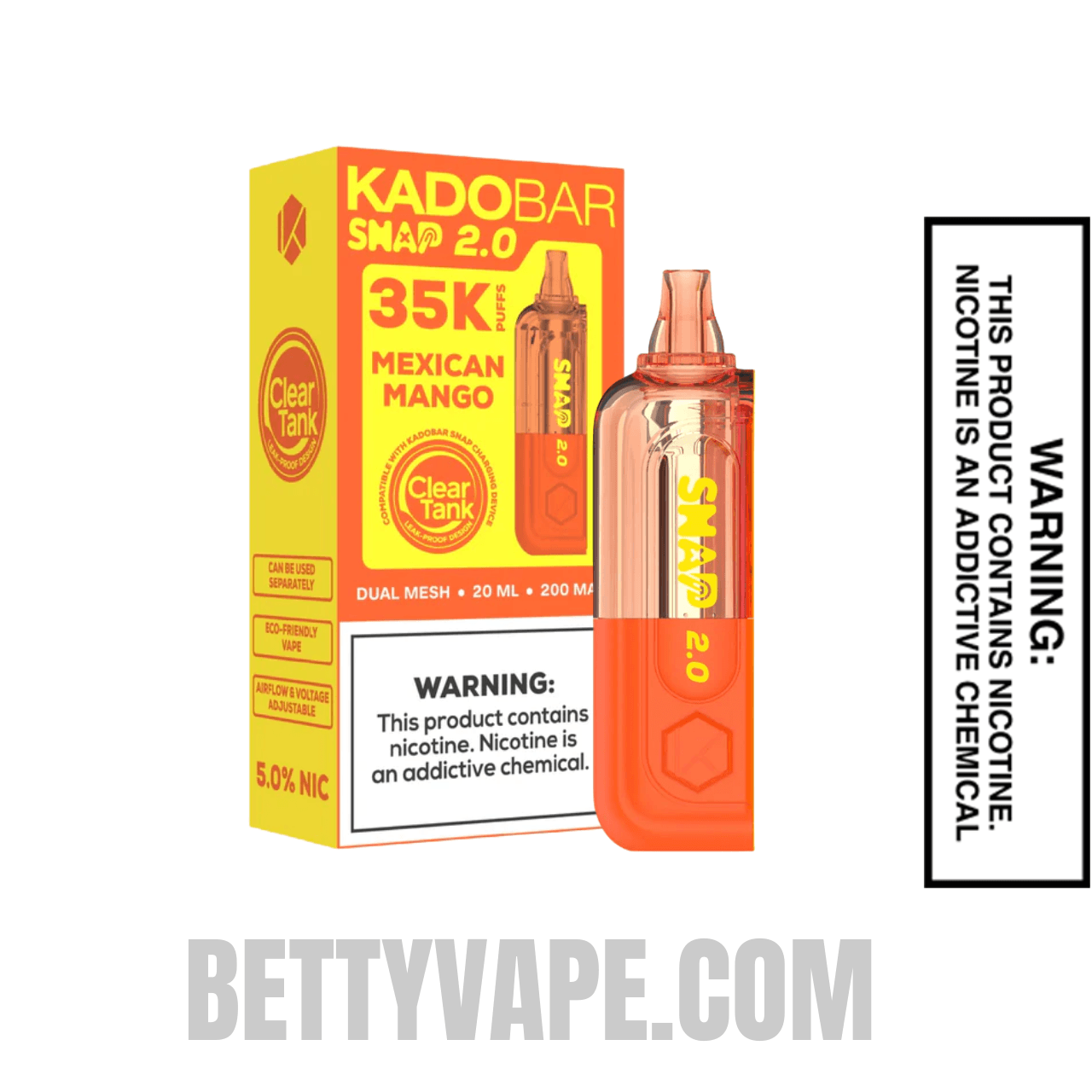 Mexican Mango Kado Bar Snap 2.0 35K Disposable Vape Pod With Package Box