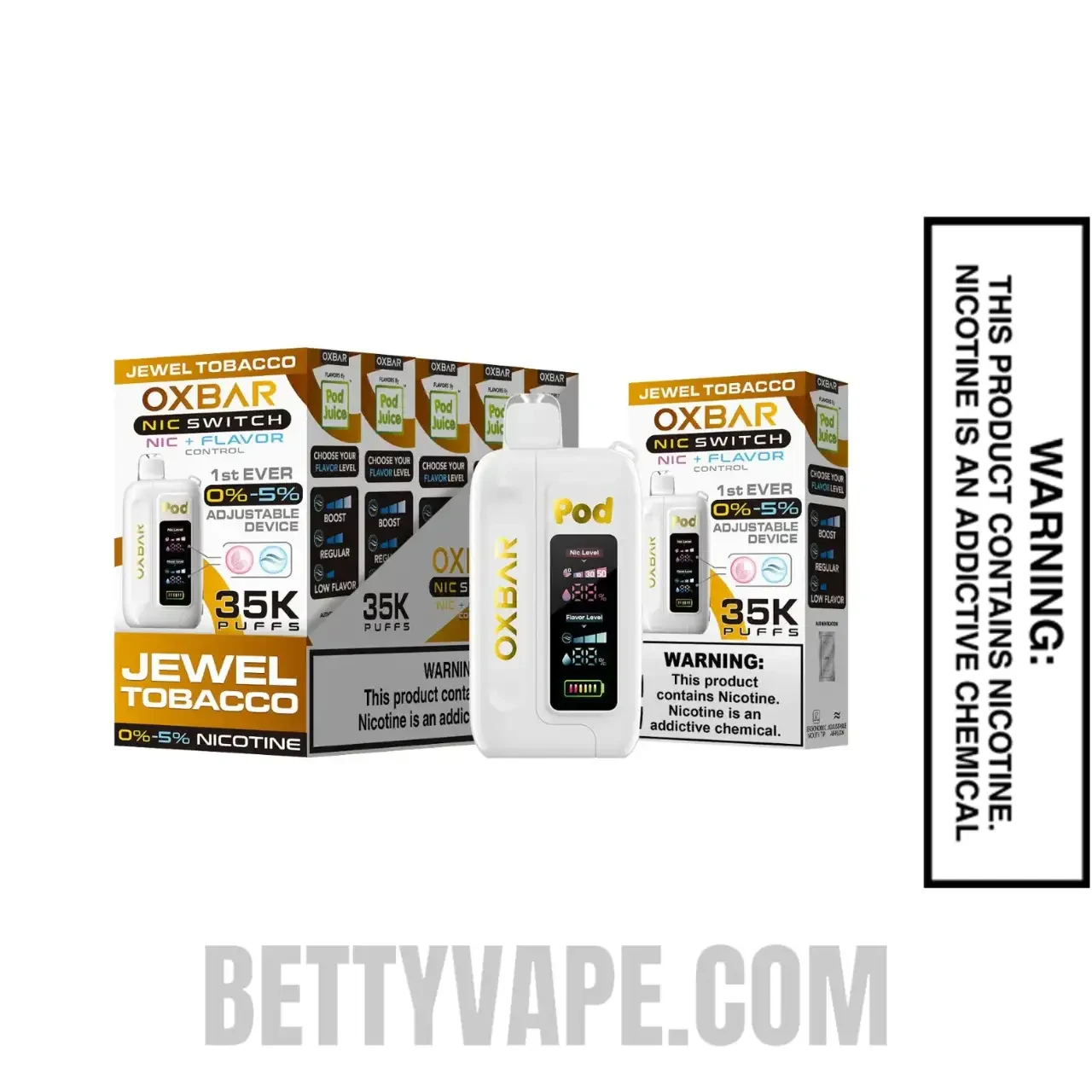 Jewel Tobacco OXBAR X Pod Juice Nic-Switch 35K Disposable Vape With Bundle Box