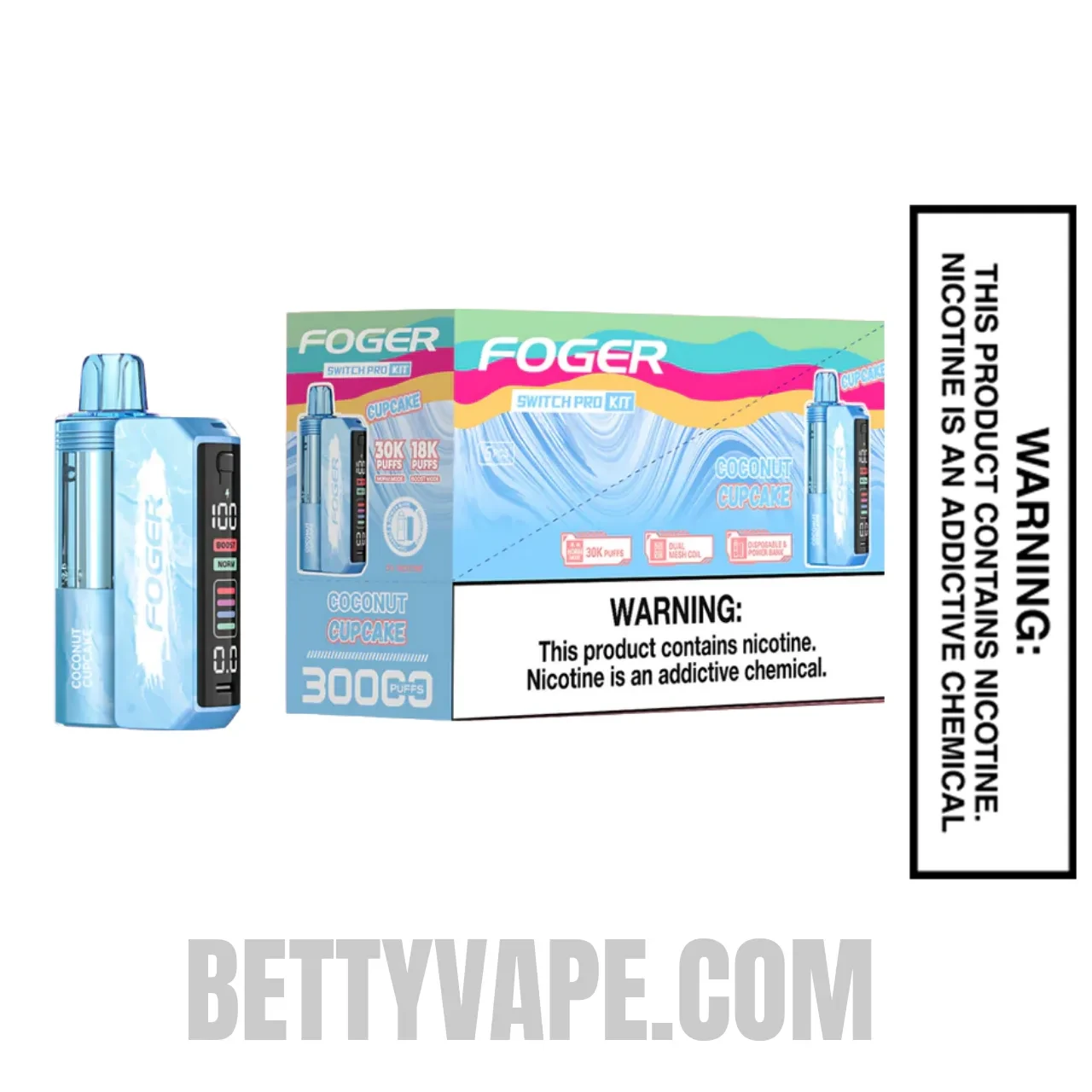 Coconut Cupcake Foger Switch Pro 30K Disposable Vape Kit With Bundle Box