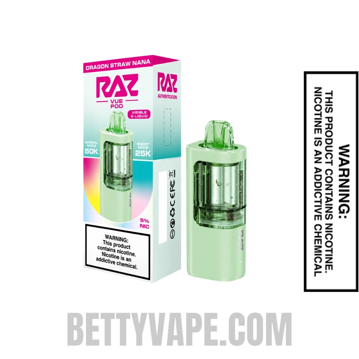 Dragon Strawnana RAZ VUE 50K Disposable Vape Pod With Package Box