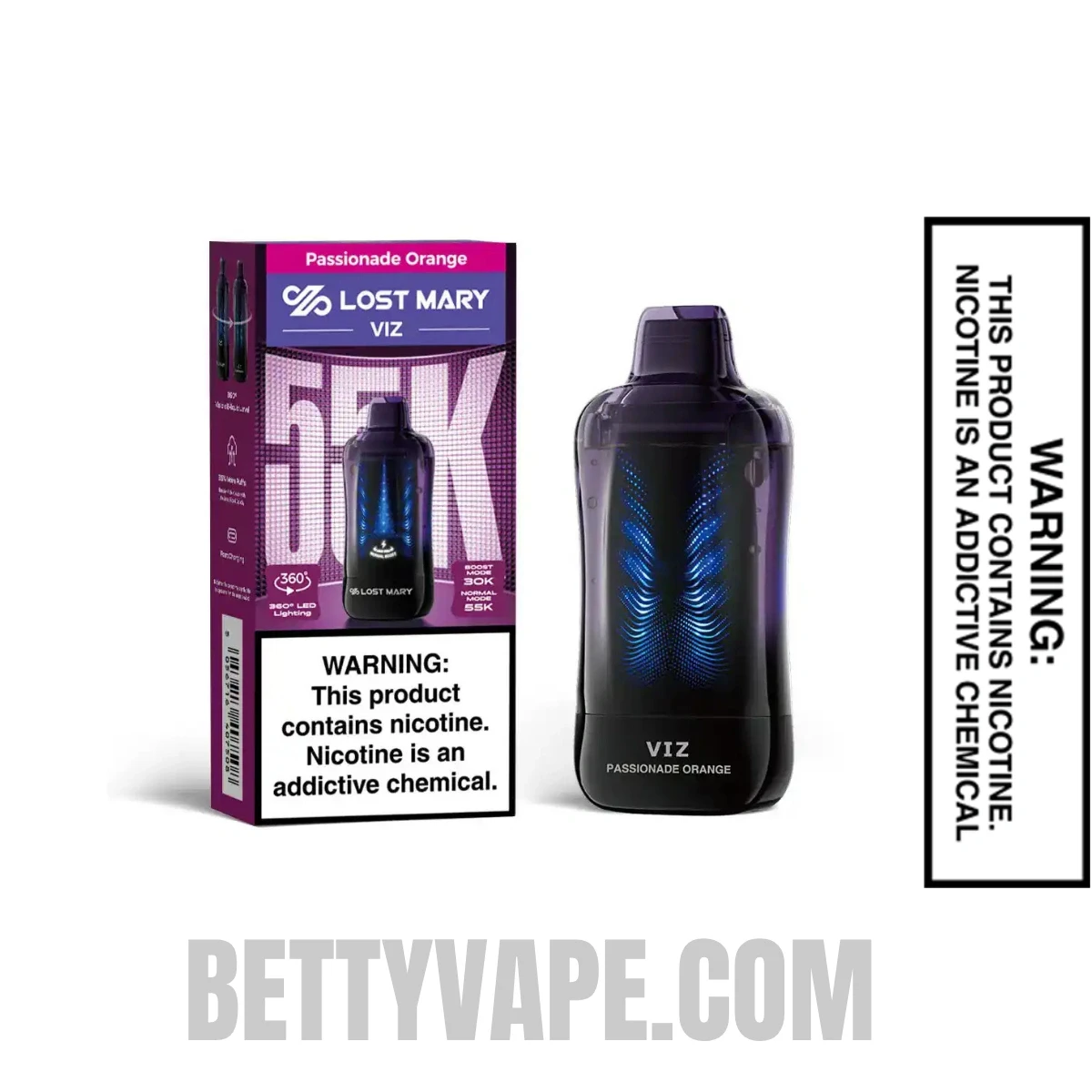 Passionade Orange Lost Mary VIZ 55K Disposable Vape With Package Box