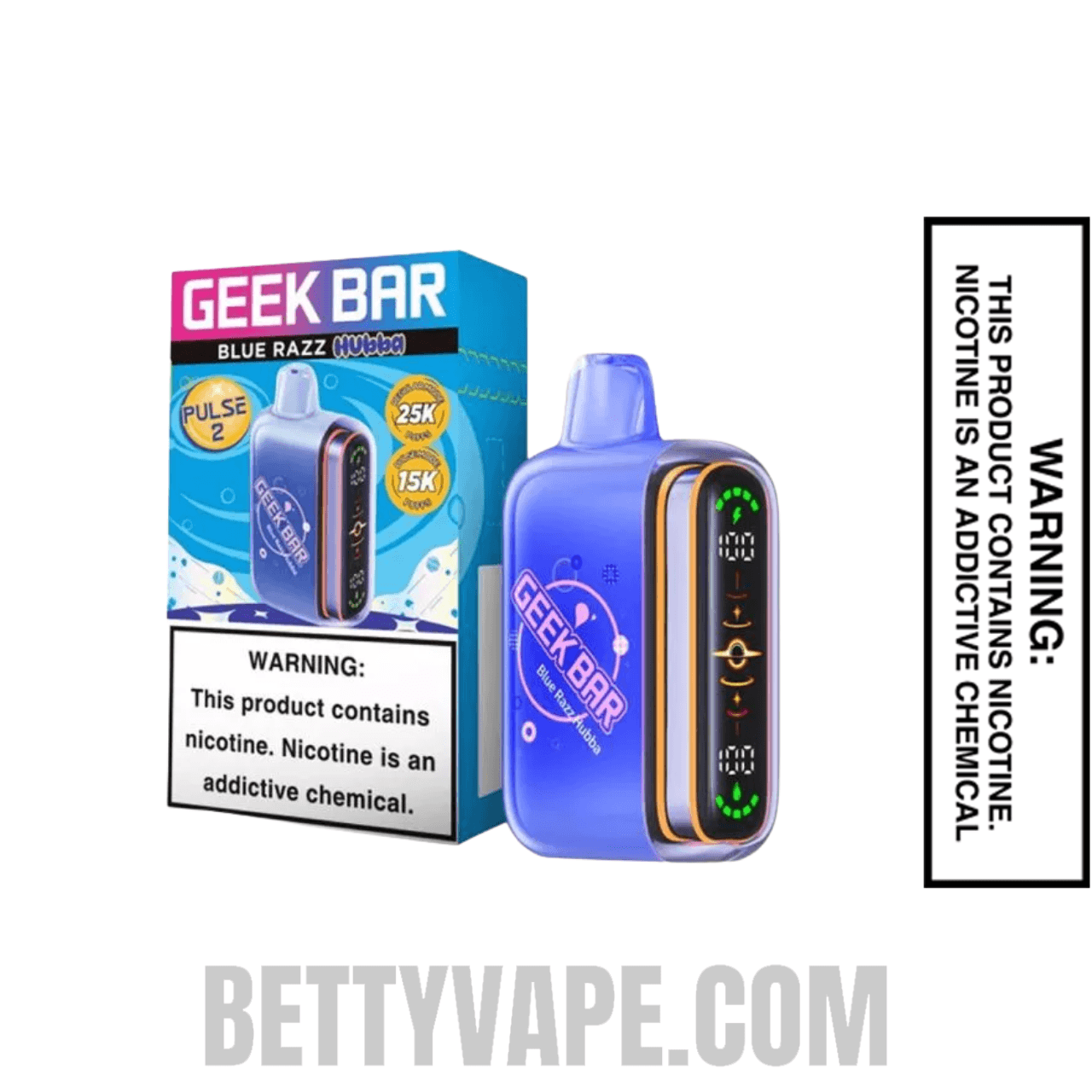 Blue Razz Geek Bar Pulse 2 Hubba Edition Disposable Vape With Package Box