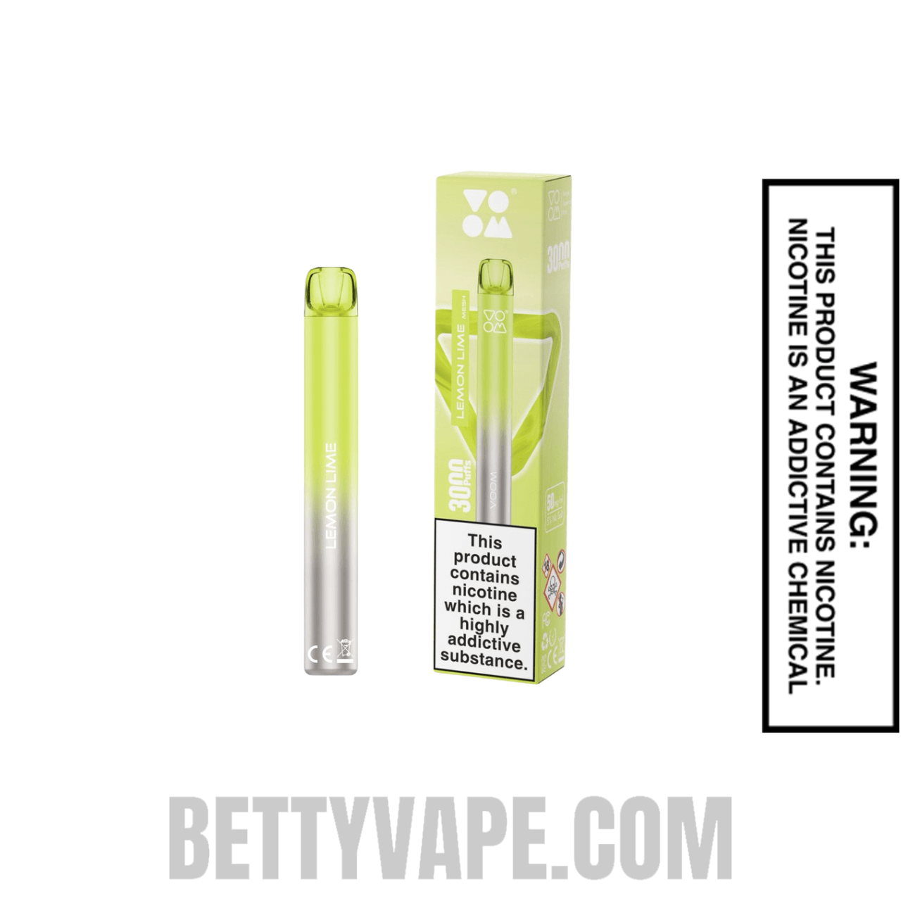 Lemon Lime Voom Mesh 3000 Puffs Disposable Vape With Package Box